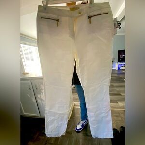 White Michael kors straight pants